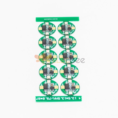 20 piezas 1S 3,7 V 18650 Placa de protección de batería de litio 2.5A Li-ion BMS con protección contra sobrecarga y sobredescarga