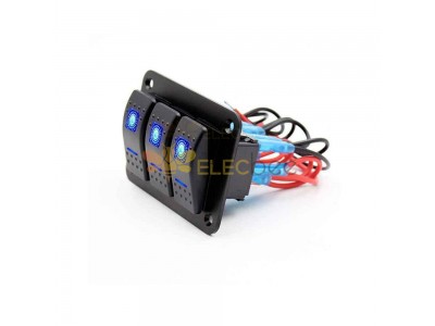 Review & Promotion: Car Control 3-Panel Rocker Switch with Blue LED