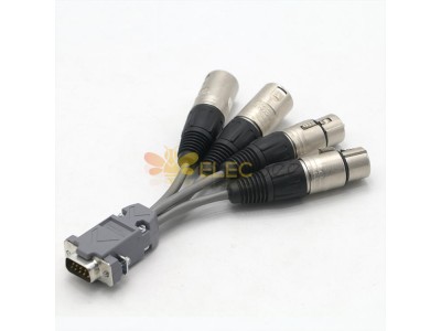 Elevate Your Sound with the DB9 Male to XLR 4 Ports Analog Audio Cable Adapter