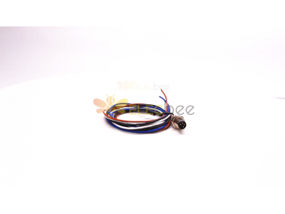 M8 电缆视频：M8 4 针公面板插座防水直后安装焊接式接线 0.2M