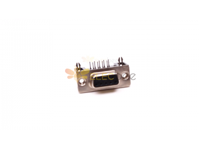Vidéo du connecteur sub-D : connecteur femelle sub-D à 9 broches, montage sur circuit imprimé à angle droit