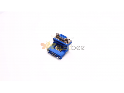 D-Sub Connector Video: D-sub HD 15-Pin Female 90° Elevated Staking Type Connector for PCB Mount