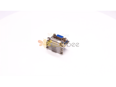 Vídeo del conector DVI: Conector hembra DVI-D 24+1 en ángulo de alta calidad a VGA de 15 pines para montaje en PCB