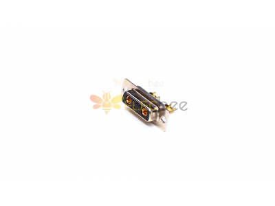 Vidéo du connecteur D-sub : 7W2 Connecteur D-sub femelle droit à souder plaqué or avec un seul trou - 10A 20A 30A 40A