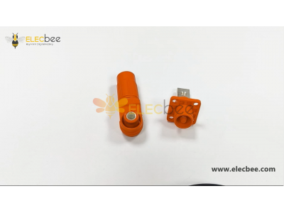 新能源高压连接器橙色安装展示