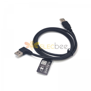 20pcs câble USB A à angle droit Type A mâle à droit A connecteur mâle