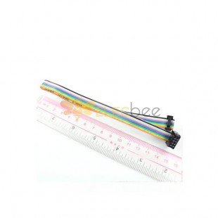 2.54mm 2x4 Pin 8 Pin 8 Wire IDC Flat Ribbon Cable Length 30CM