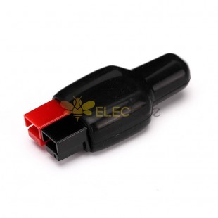 50Amp 600V Power Battery Connectors Red and Blue Housing 2 Contacts Kit with Black Dust cable sleeve