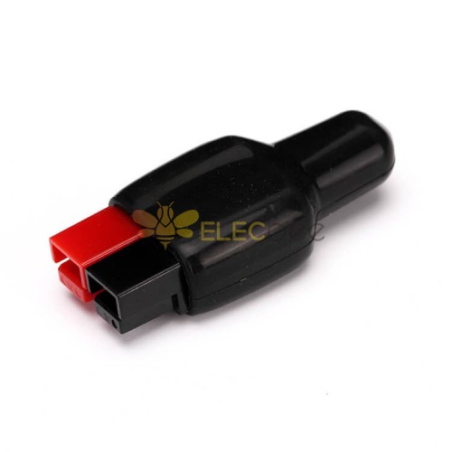 50Amp 600V Power Battery Connectors Red and Blue Housing 2 Contacts Kit with Black Dust cable sleeve