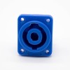 音響電源插座沖電插座藍色4孔法蘭面板安裝直式