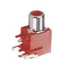 PCB Mount RCA Female Agnled Model With Red Color for AV Coaxial