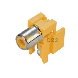 PCB 마운트용 여성 콘센트 잭 직각 소켓 노란색 커넥터