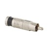 RCA Male Connector Straight Compression for RG6 Nickel