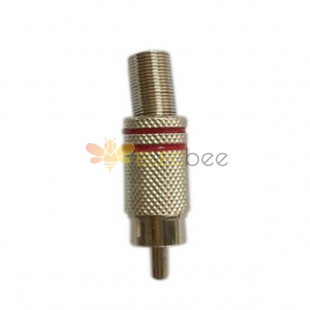 RCA Plug Connector Straight Solder for Cable To AUX Gold Plating
