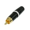 RCA Coaxial Connector Male Black White Audio Connector Brass