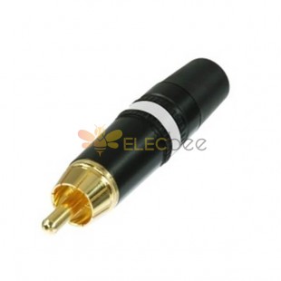 RCA Coaxial Connector Male Black White Audio Connector Brass