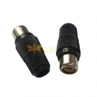 RCA Connector for Cable Mount Straight Socket Microphone Connector Black