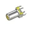 PCB Mount RCA Female Connector Straight Zinc Nickel Plated Socket