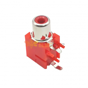 RCA Red Color Connector Right Angle Female For PCB Board
