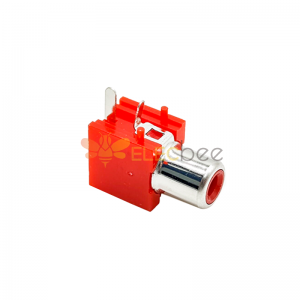 Rechter Winkel RCA Buchse für Leiterplatte AV-Stecker mit roter Farbe