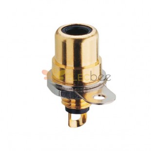 Panel Mount RCA Stereo Connector Gold Female Straight for PCB