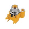PCB Mount RCA Yellow Connector Female Angled Nickel With ABS Vertical Socket