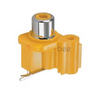 Vidéo Av Connector Yellow Color Right Angle Female Socket pour PCB Mount
