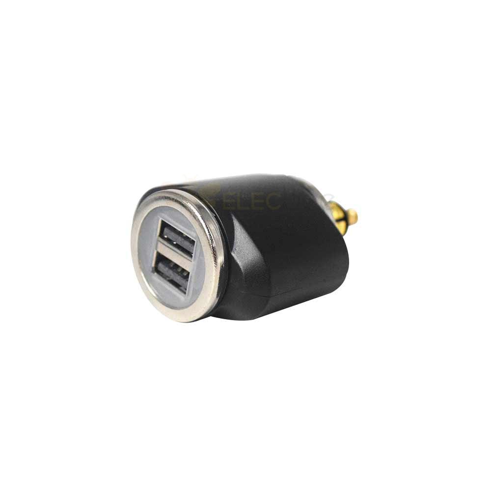 Motorcycle conversion car charger dual USB plug 3.3A short with dust cover