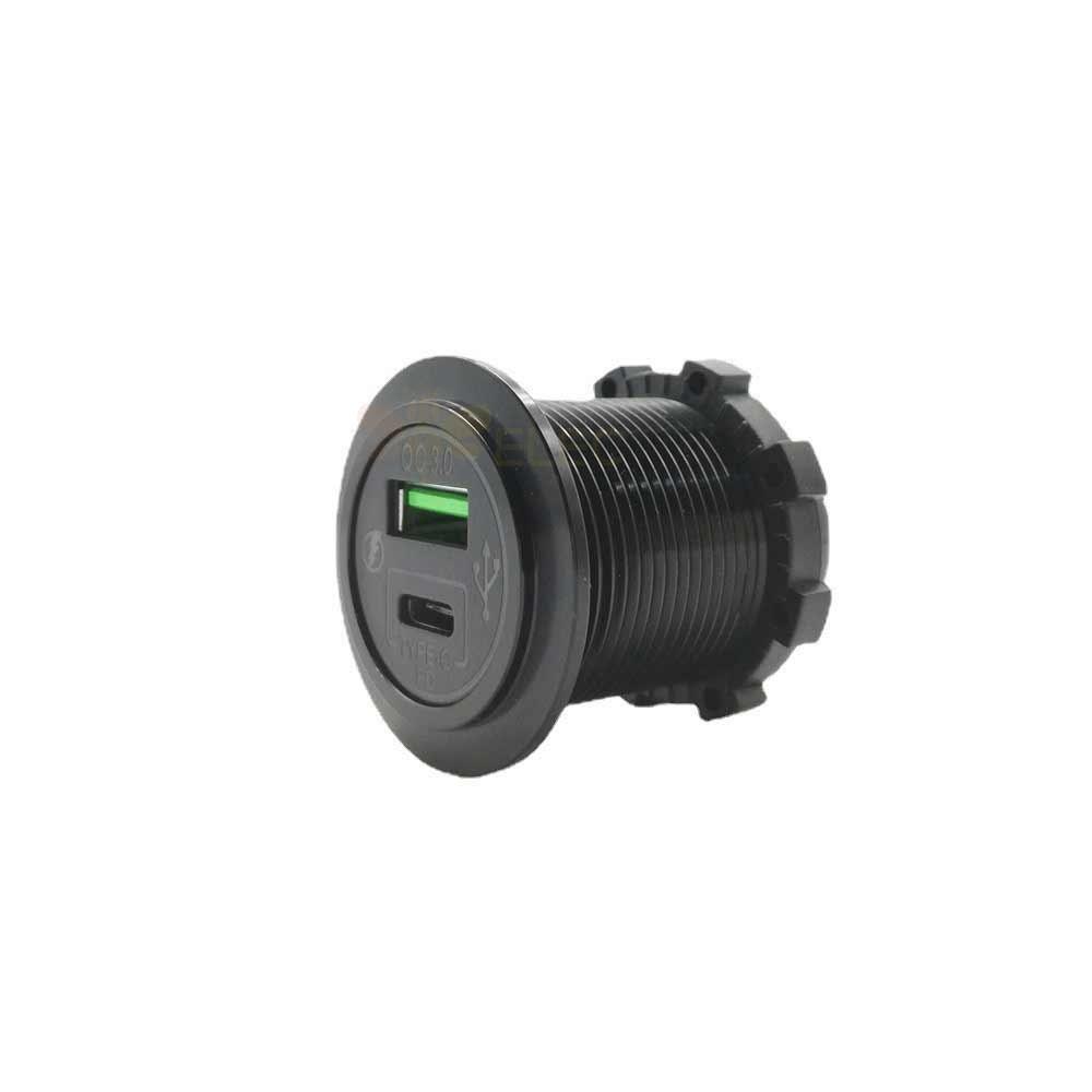 Motorcycle and Car Modified PD Charger with Intelligent Type-C Port Distribution