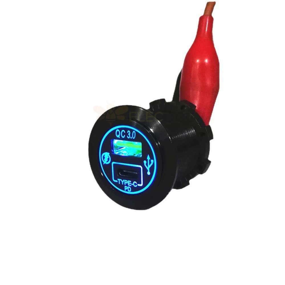 Motorcycle and Car Modified PD Charger with Intelligent Type-C Port Distribution