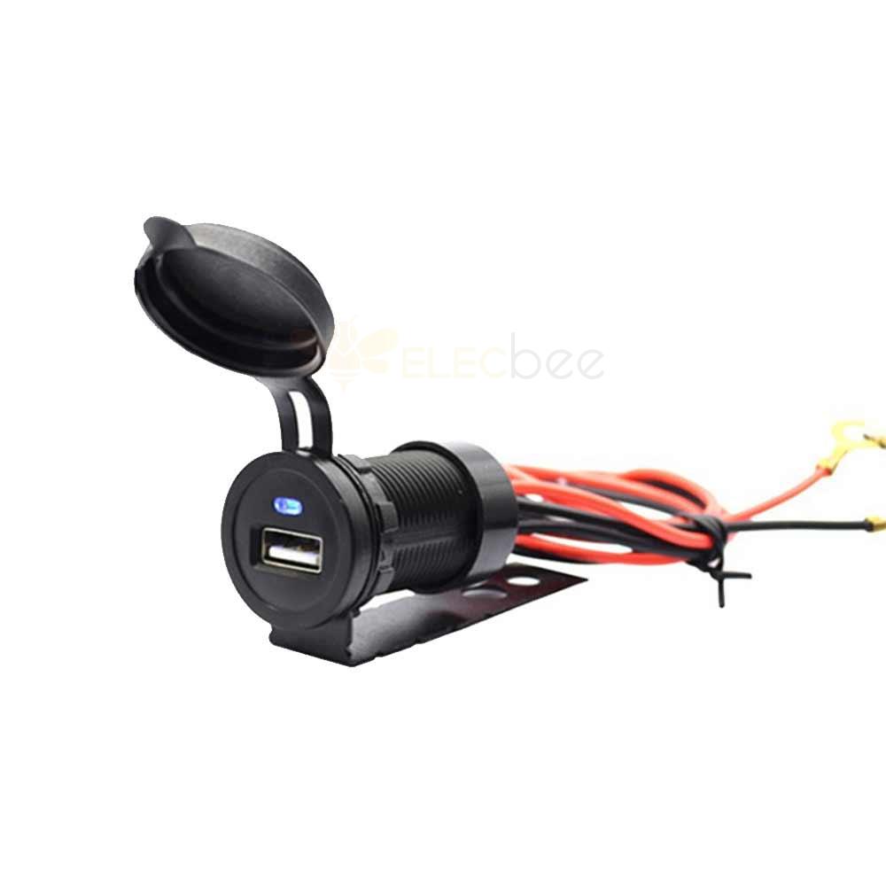 자동차 좌석 및 오토바이 수정 미니 5V 2.1A 단일 USB 전화 충전기