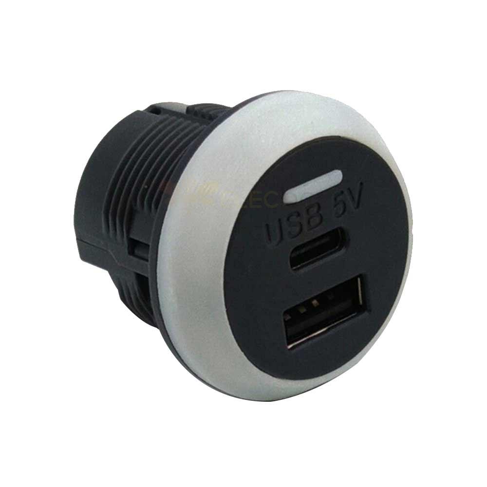 Зарядное устройство USB 5V с PD+QC3.0 для модифицированных автобусов, жилых домов и лодок Зарядное устройство, устанавливаемое на транспортном средстве