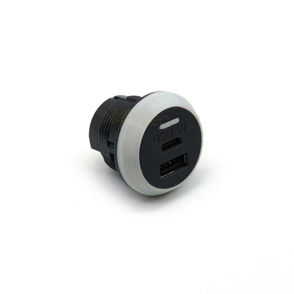 Short PD+QC3.0 Fast Charging USB Charger Manufacturer Automotive Marine Furniture Sofa Modified USB Charging Socket