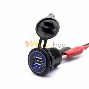 12-24V Automotive RV Marine Modified Touch Screen Switch USB 4.2A Car Charger