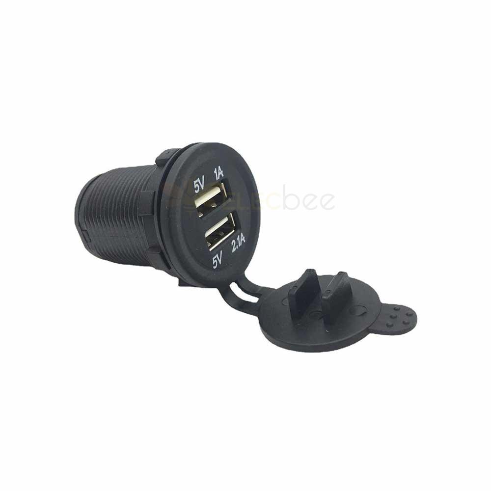 Chargeur double USB haute tension DC12-48V à 5V pour motos, véhicules électriques, camping-cars et yachts