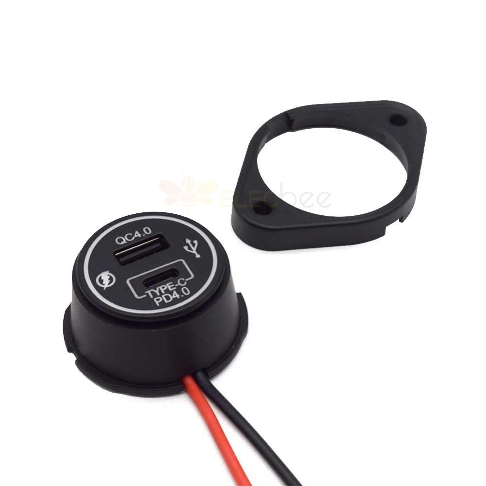 Automotive and Motorcycle New High-Power Paste type QC4.0 PD Charger for Phones and Laptops