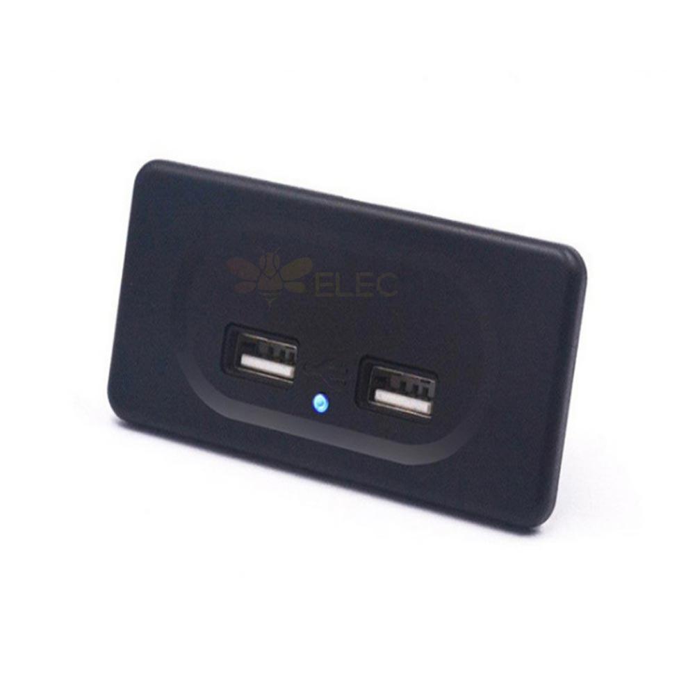 Carregador USB duplo modificado DC12-24 Soquete 4.8A/PD QC3.0 Carregamento rápido Porta dupla Strip Board
