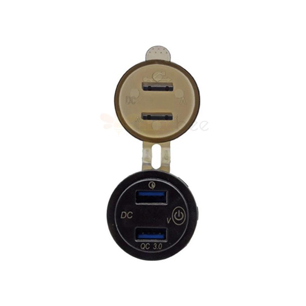 요트 및 보트에 적합한 전압 감지 및 스위치가 장착된 듀얼 USB를 갖춘 수정된 QC3.0 차량용 충전기