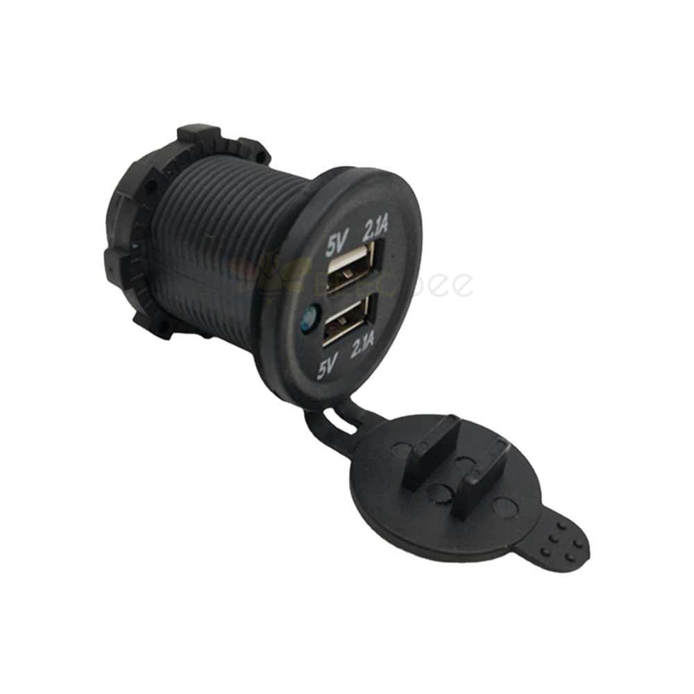 12-24V 4.2A High Current Dual USB Charger Automotive and Marine Modified Car Charger Furniture Seat Charger
