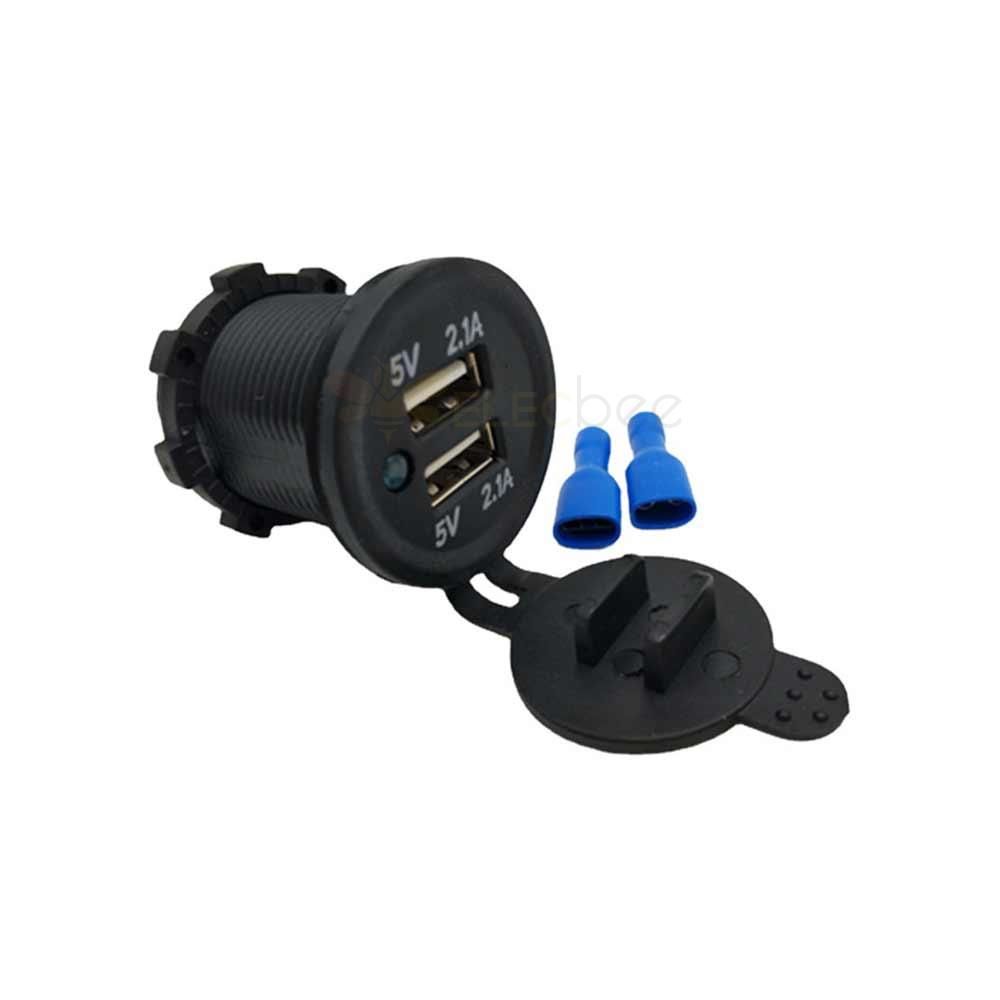 12-24V 4.2A High Current Dual USB Charger Automotive and Marine Modified Car Charger Furniture Seat Charger