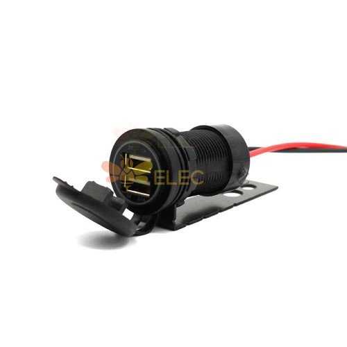 4.2A Dual USB Charger Motorcycle Modified 5V 4.2A Hole Diameter 22mm Mini Charger