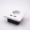Presa di rete per montaggio a pannello Doppia porta USB Ricambi auto in plastica bianca