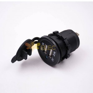 USB Car Charger Laptop 5V 1A 2.1A Dual Port Socket With Dust Cover