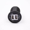 USB Charger Car Battery 5V 3.1A Dual Port Through Hole Socket
