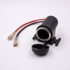 Car Cigarette Lighter Cable Female Socket Single Port With Dust Cover