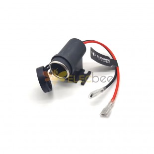 Car Cigarette Lighter Cable Female Socket Single Port With Dust Cover