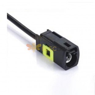 Fakra A Code Female Connector Straight Die Casting Black Car Radio Supply Single End Cable 0.5m