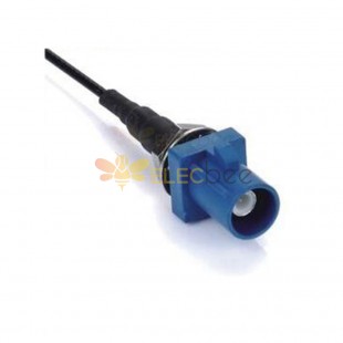 Fakra C Código Roscado Macho Azul Conector de vehículo Señal GPS Cable de un solo extremo 0.5m