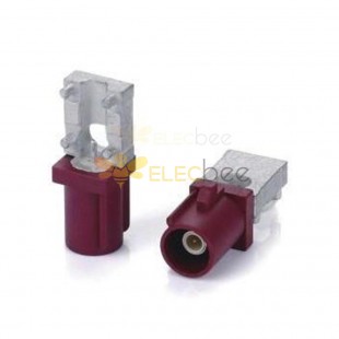D-Coding Fakra Right Angle Male Connector Offset Type SMT Vehicle Claret Violet for PCB