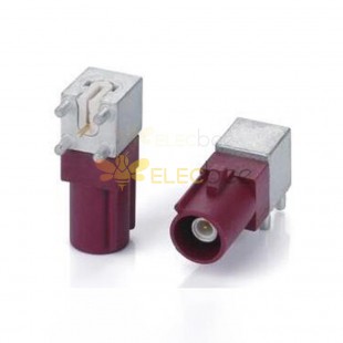 Fakra D-Coding 90 Degree Right Angle Male Connector Vehicle Claret Violet for PCB Board